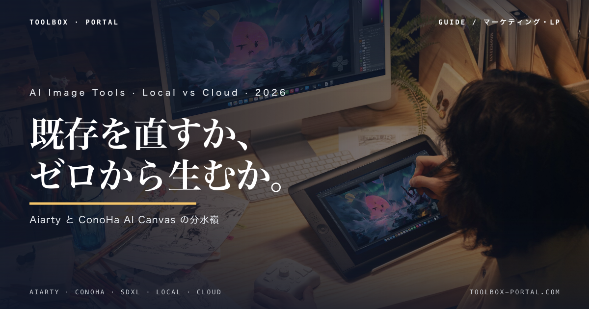 AI画像ツール比較｜AiartyとConoHa AI Canvasの使い分け