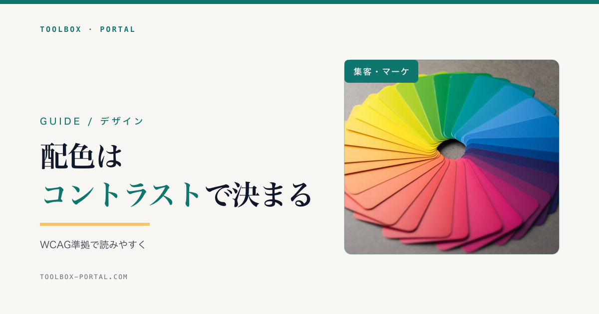 Webサイトの配色とコントラスト比 完全ガイド｜WCAG準拠で読みやすく・アクセシブルにする方法